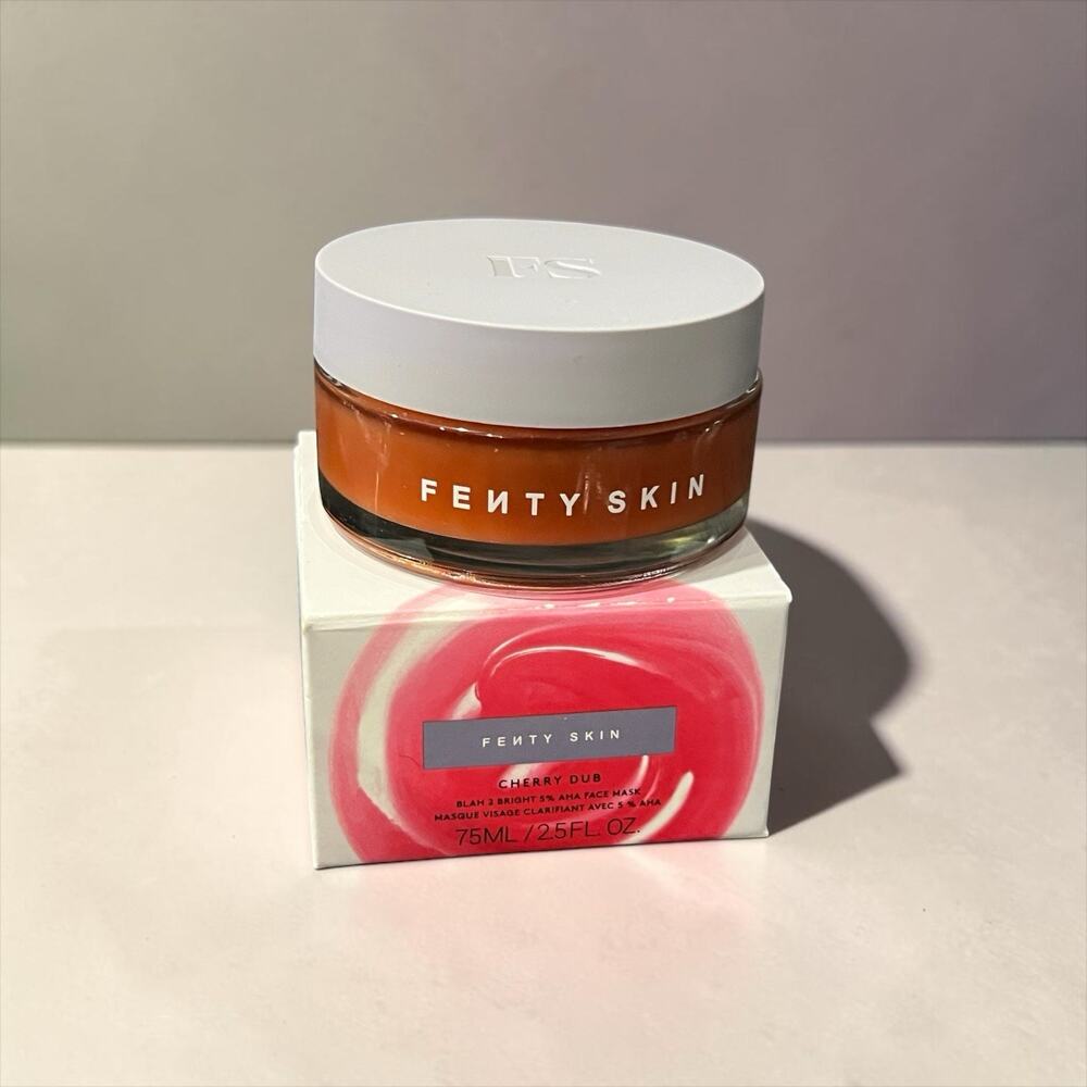 Fenty Skin Cherry Dub Blah to Bright 5% AHA Face Mask New